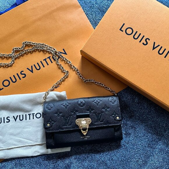100% Authentic Louis Vuitton: Vavin Chain Wallet-Black MNG - Picture 2 of 13